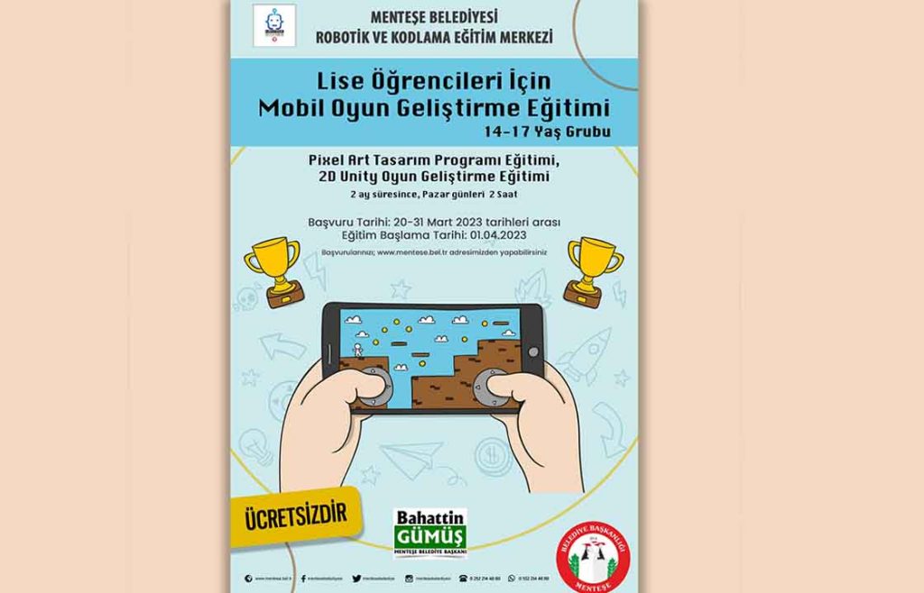 Menteşe’de Lise Öğrencilerine Yönelik Mobil Oyun Geliştirme Eğitimi Başlıyor