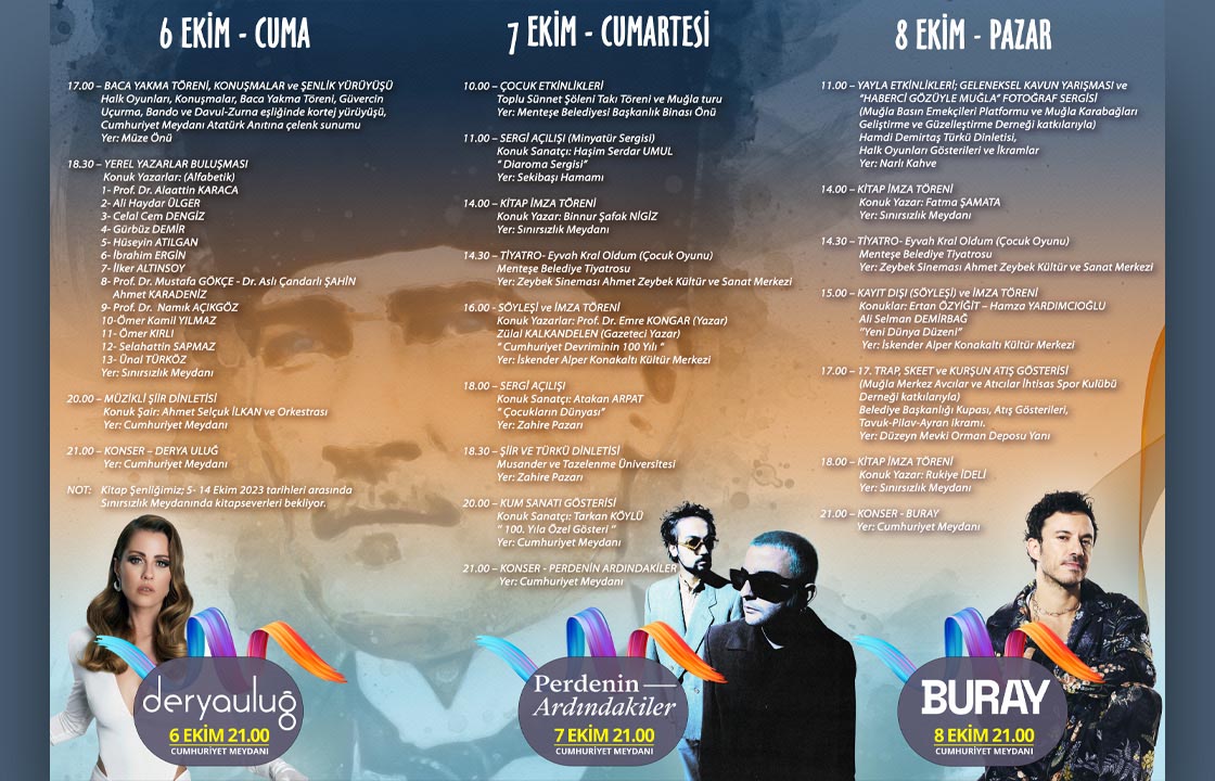 8. MENTEŞE KÜLTÜR VE SANAT ŞENLİĞİ BAŞLIYOR