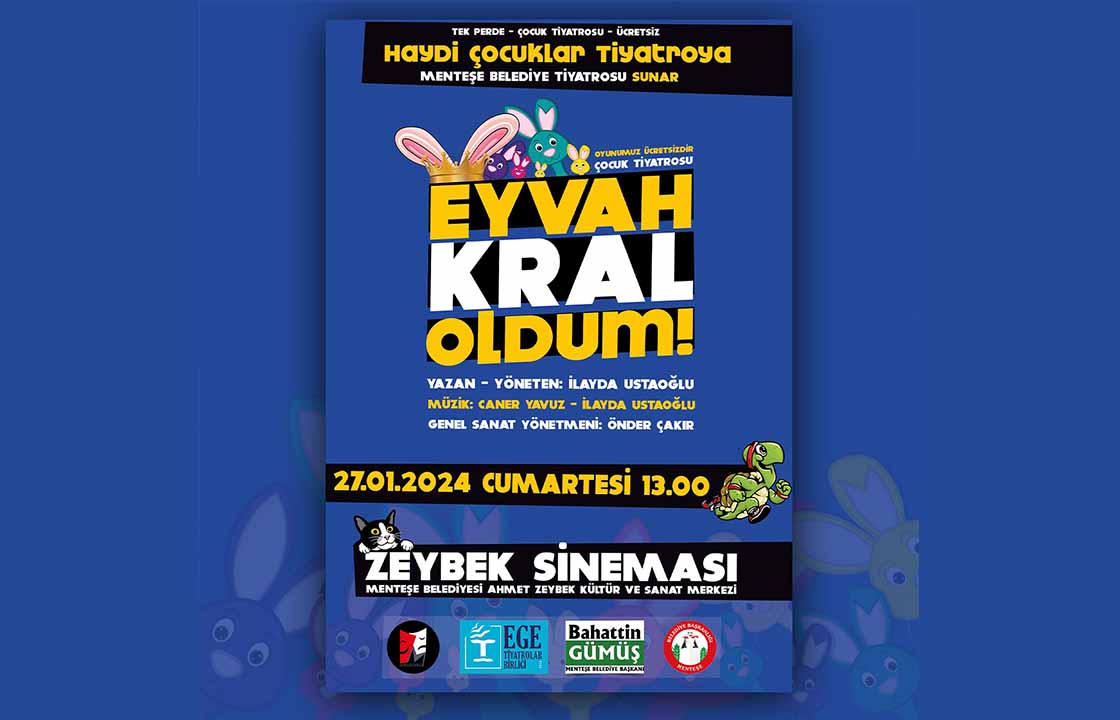 MENTEŞE BELEDİYE TİYATROSU YARIYIL TATİLİNDE PERDELERİNİ ÇOCUKLAR İÇİN AÇIYOR