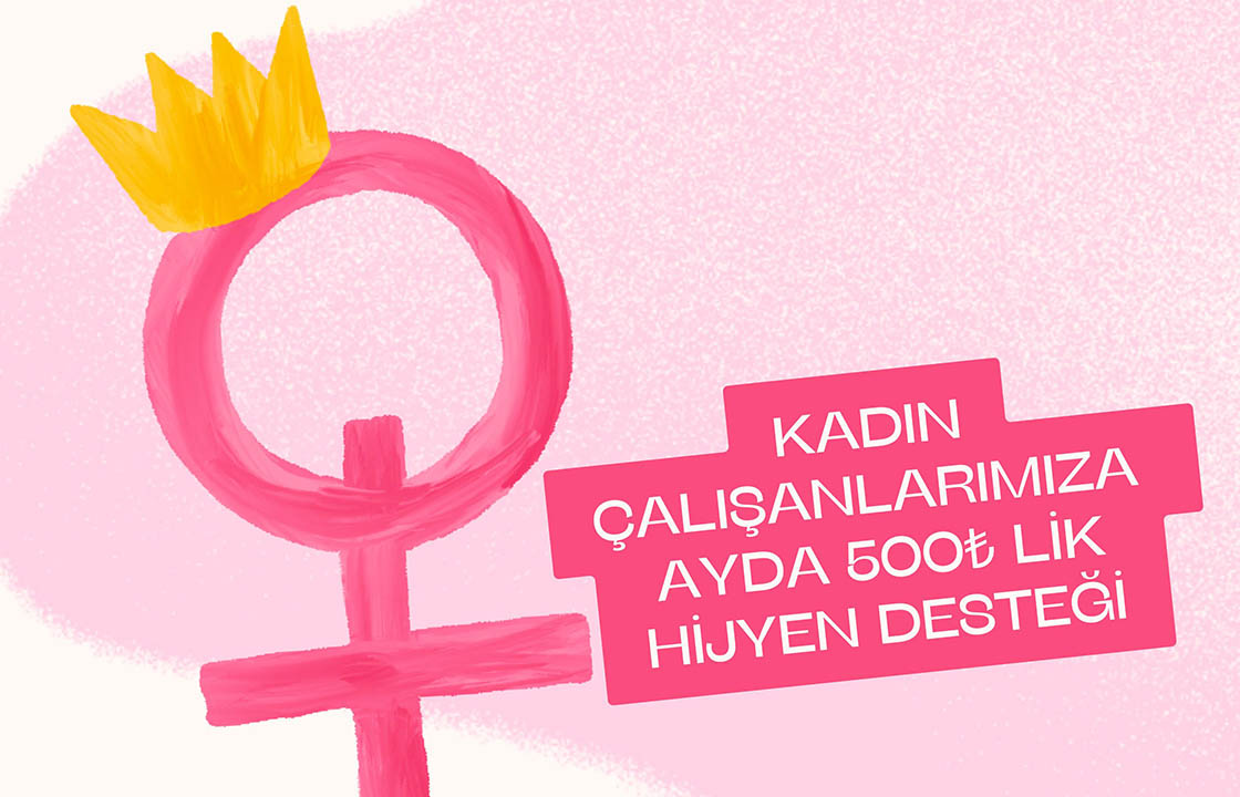 Başkan Köksal’dan kadın personele hijyen desteği