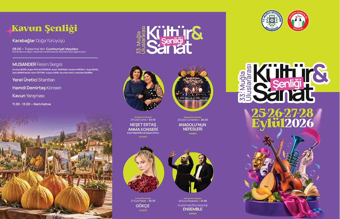 33. Muğla Uluslararası Kültür ve Sanat Şenliği 25 Eylül’de Başlıyor